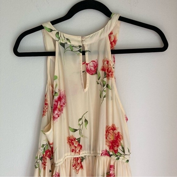 Torrid women’s Hi Lo IVORY FLORAL GEORGETTE GODDESS TUNIC TANK Plus Size 00 - Picture 4 of 12